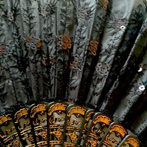 Chinese Japanese lace fan